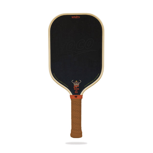 Bread & Butter LOCO 16mm Elongated Tan paddle, front view with cream edge and tan grip