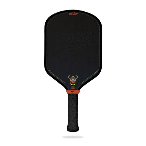 Bread & Butter LOCO 16mm Hybrid Black paddle, front view with black edge and perforated grip