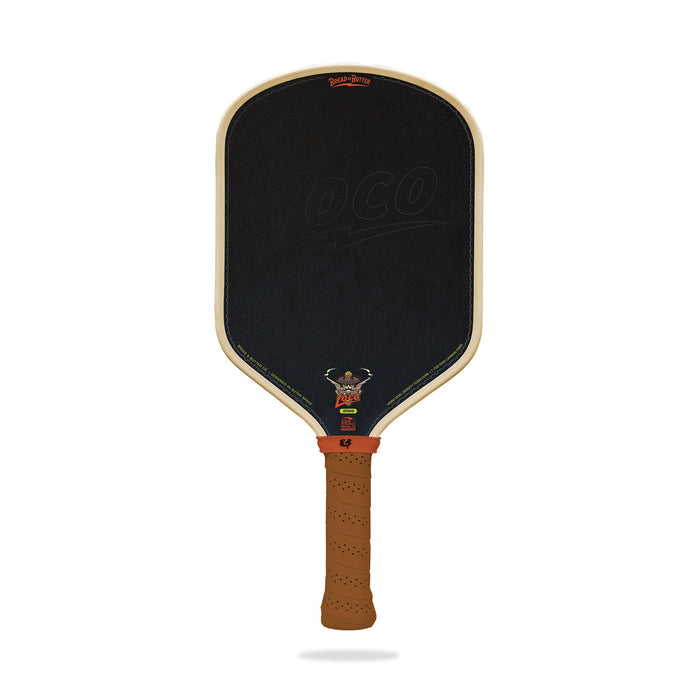Bread & Butter LOCO 16mm Hybrid Tan paddle, front view with cream edge and tan grip