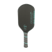 Six Zero Coral Pro Elongated 16mm pickleball paddle in Electric Blue, angled side view