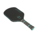 Six Zero Coral Pro Elongated 16mm pickleball paddle in Electric Blue, diagonal face and grip view