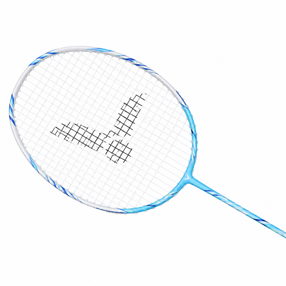 Victor Auraspeed Fantôme F HYQ M Light Blue badminton racket — Racket head and Light Blue finish