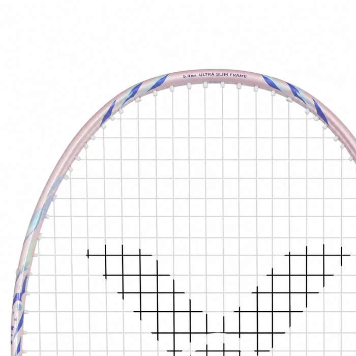Victor Auraspeed Fantôme F HYQ M Light Blue badminton racket — 5.0 mm slim frame detail