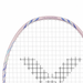 Victor Auraspeed Fantôme F HYQ M Light Blue badminton racket — 5.0 mm slim frame detail