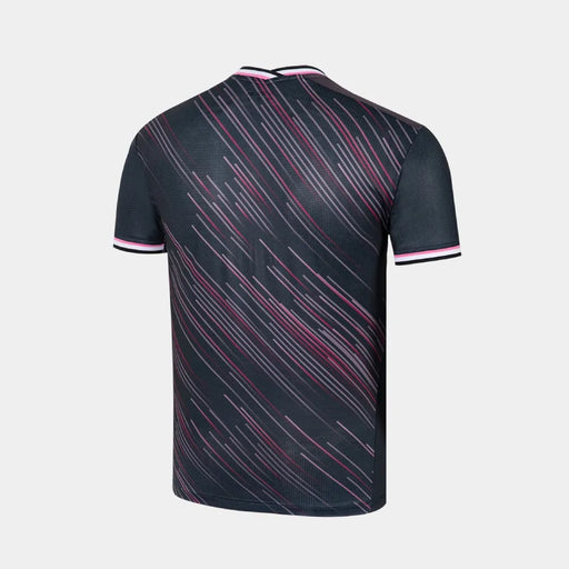 Victor T-65006C Anders Antonsen badminton shirt in Black, back view