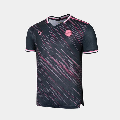 Victor T-65006C Anders Antonsen badminton shirt in Black, front view
