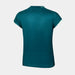 Back view of Victor T-66000G women's badminton shirt in French Emerald with tonal pattern and short sleeves