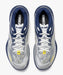 Yonex Power Cushion 65 Z VA men's shoes in Silver/Navy, top view of laces and collars