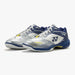 Yonex Power Cushion 65 Z VA Wide badminton shoes in Silver/Navy, pair, three-quarter front view