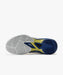 Yonex Power Cushion 65 Z VA Wide badminton shoes in Silver/Navy, rubber outsole and tread