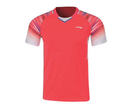 Li-Ning Men's Badminton Shirt (Pink) on sale at Badminton Warehouse