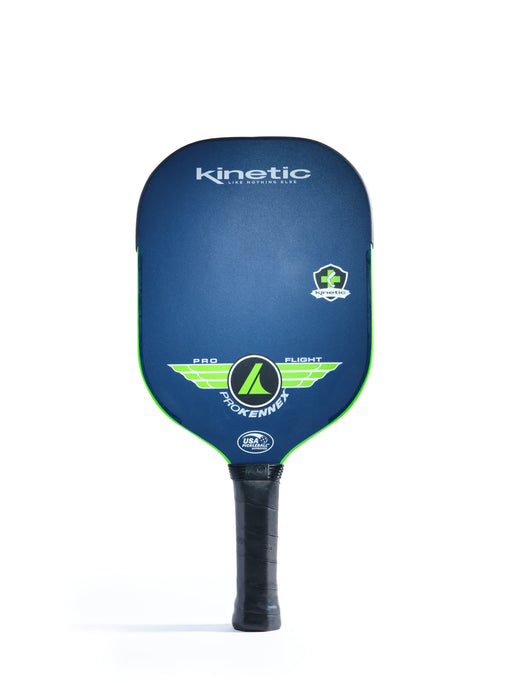 ProKennex Pro Flight Navy Blue/Green Pickleball Paddle (2023) on sale at Badminton Warehouse