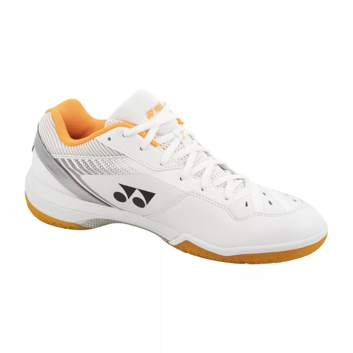 Yonex Power Cushion PC 65Z3 (Wide) Badminton Shoe (White/Orange) on sale at Badminton Warehouse
