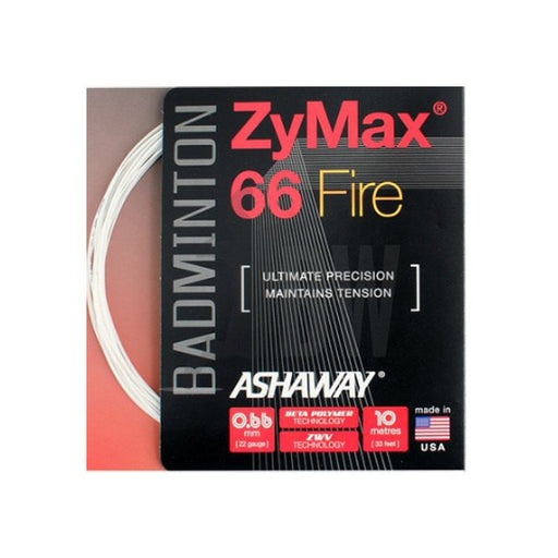 Ashaway ZyMax 66 Fire (0.66mm) Badminton String on sale at Badminton Warehouse