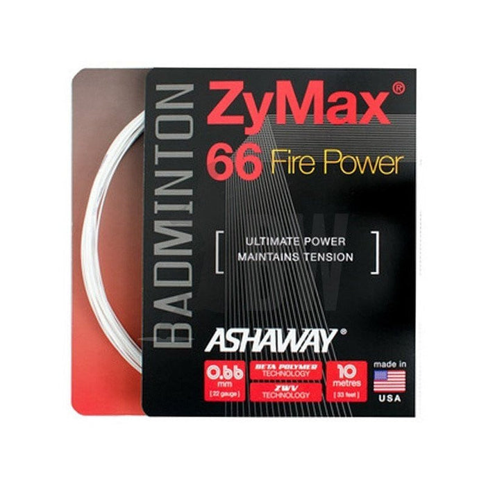 Ashaway ZyMax 66 Fire Power (0.66mm) Badminton String on sale at Badminton Warehouse
