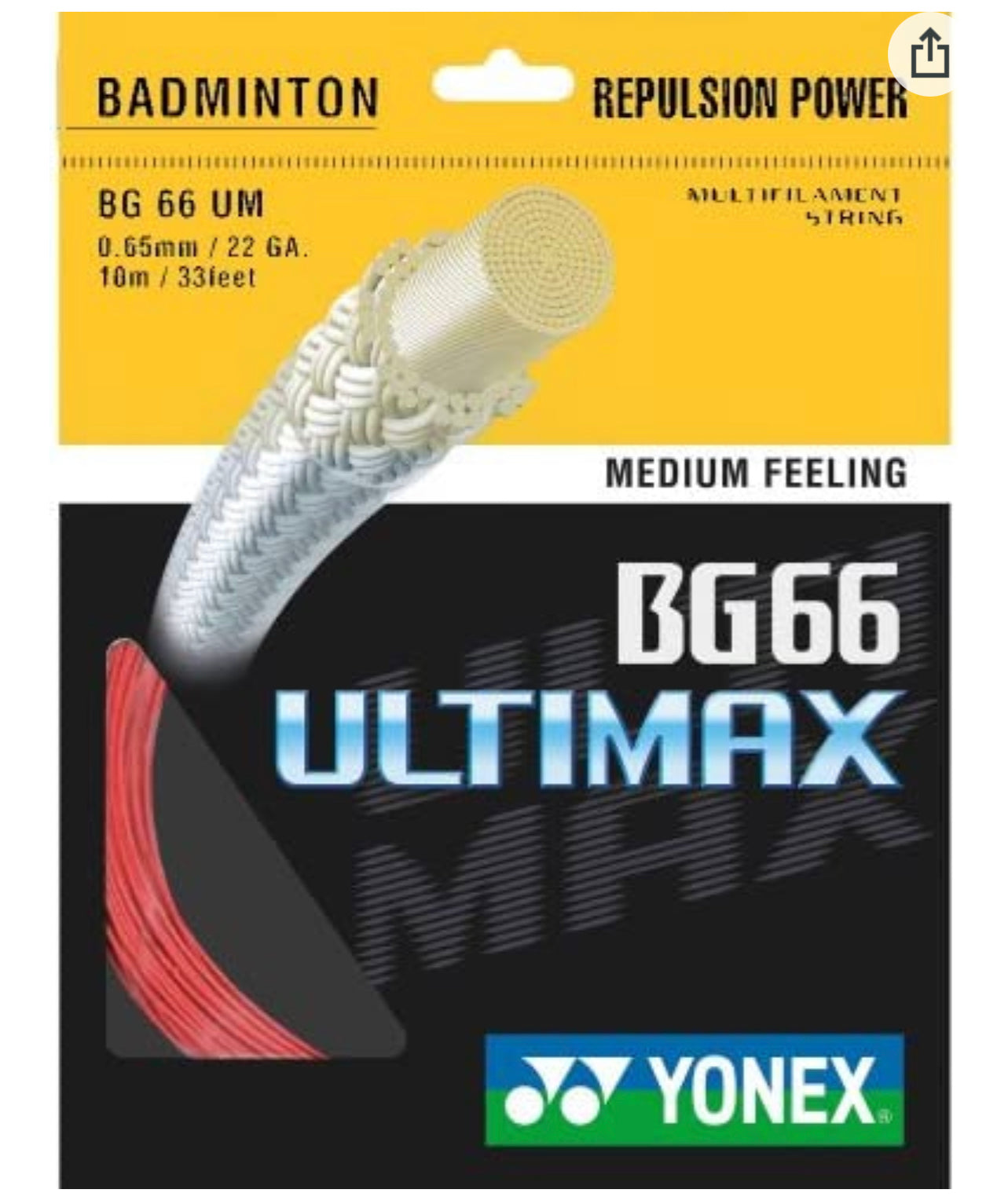 Yonex BG 66 Ultimax Badminton String
