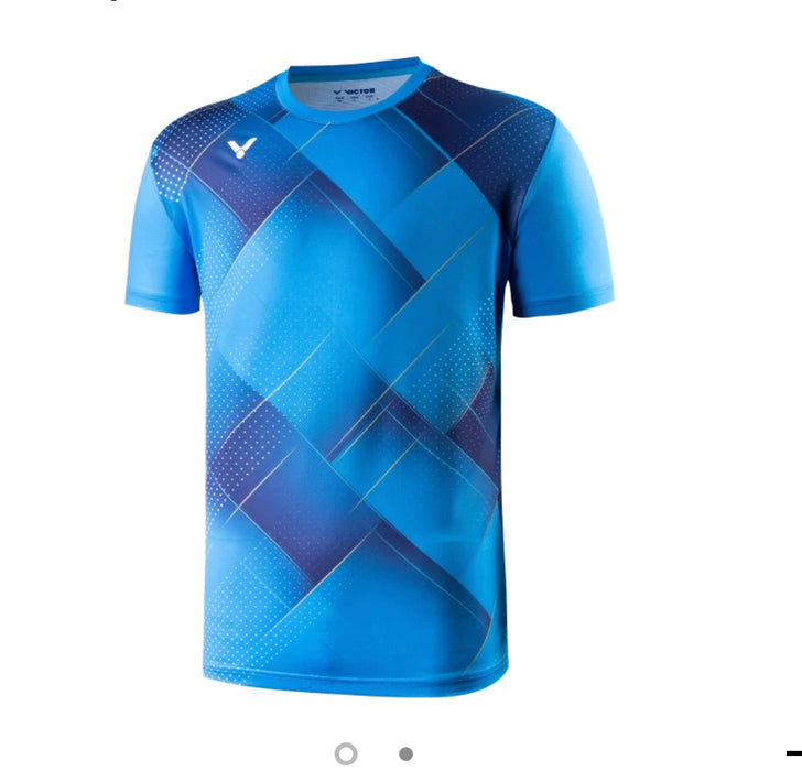 Victor T-15001TD M Dry Fit Game Shirt [Hawaiian Blue] on sale at Badminton Warehouse