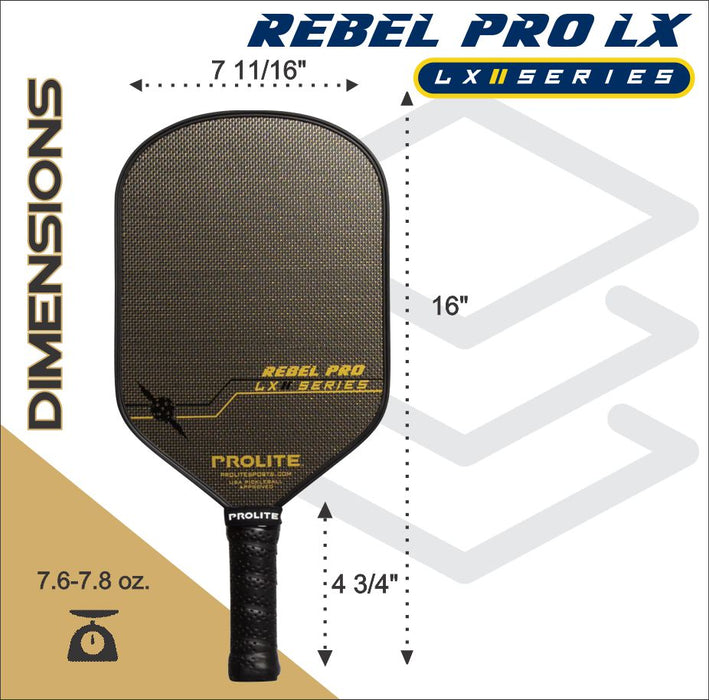 Prolite Rebel Pro LX Pickleball Paddle on sale at Badminton Warehouse