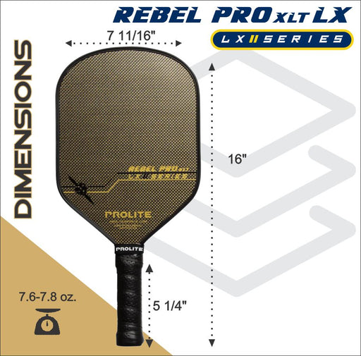 Prolite Rebel Pro XLT LX Pickleball Paddle on sale at Badminton Warehouse